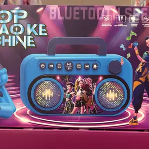 Kpop Karaoke Machine with Microphones Bluetooth Connectivity Dual Microphones Change Sound Clapping Sound