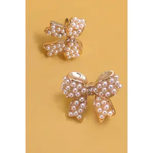 Pearl Bow Earrings