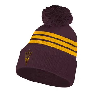 adidas Mens Arizona State Sun Devils Cuffed Knit Beanie Casual - Red