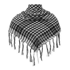 Palestinian Keffiyeh Headwrap/Neck Scarf, Black & White