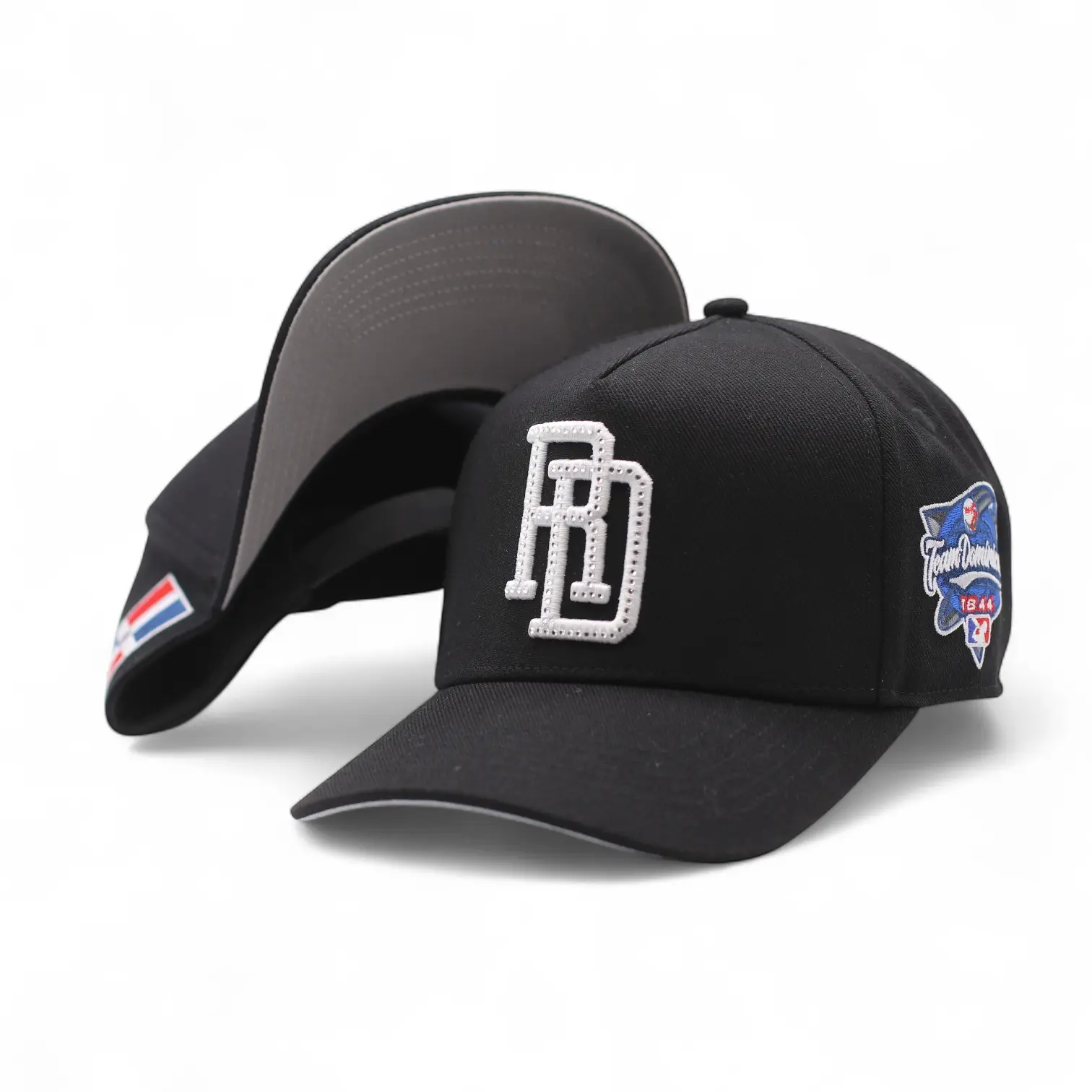 RD Rhinestone Flag and 1844 Patch 5 Panel snapback