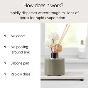 2 PCS Bathroom Sink Vanity Trays, Diatomite Absorbent Tray, Non-Slip Vanity Tray, Practical Bathroom Gift, Eco-Friendly Home Essentials