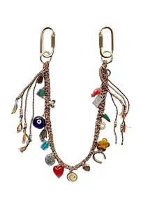 Chain Beaded Keychain, Handbag Accessory, Backpack Charm, Women's Bag Decoration, Keychain Pendant, Keychain Jewelry, Stylish and Functional, Perfect Gift Idea