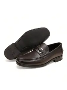 Leather Loafers for Men, Buckle Dress Shoes Bussiness Causel Shoes Penny Loafer