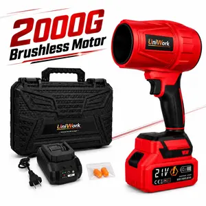 21V Cordless Brushless Blower,Turbo Jet Blower,Leaf Blower, Violent Turbo Fan, Pure Copper Motor,Car Drying After Compressed Air