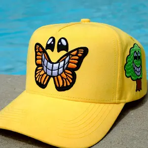 The Butterfly Snapback Cap -  Yellow
