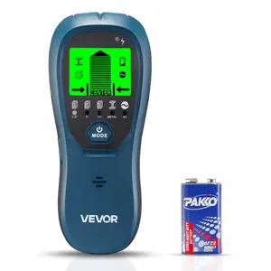 【DealsForYouDays】VEVOR Stud Finder Wall Scanner, 5 in 1, Electronic Wall Stud Detector with Smart Sensor, High-Definition LCD Display and Audio Alarm, for the Center and Edge of Metal, AC Wire, Joists, Pipes, Blue