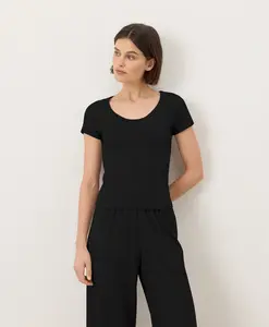 Women's Organic Pointelle Scoop Neck Tee