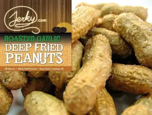 Deep Fried Peanuts - Roasted Garlic