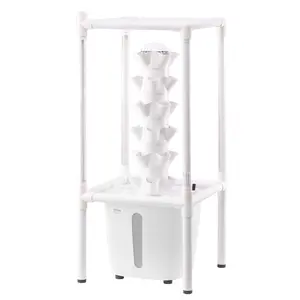Hydroponic Growing System with Grow Light 30 Pods Indoor Hydroponic Tower Garden