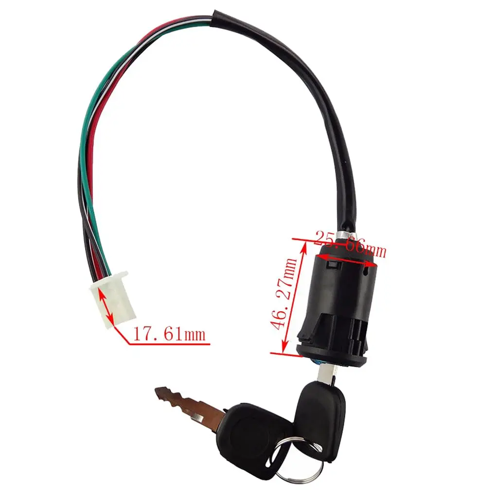 Motorcycle Ignition Switch for 50cc 70cc 90cc 110cc 125cc 150cc Go Kart ATV Buggy Quad Dirt Bike Pocket Bike Moped TaoTao SUNL Kazuma Tank Roketa Sunl Baja Alien Motors Red Cat Wahoo BMX Import Group
