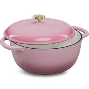 Best Choice Products Enamel Cast-Iron Dutch Oven, 6 Qt & 7.5 Qt – Heavy-Duty Cookware w/ Lid & Dual Handles, Multiple Colors