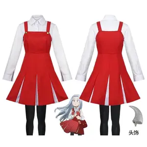 Eri Cosplay Costume Anime Boku No My Hero Academia Season4 Cos School Uniform Red Dress Wig Halloween Horn Socks Campus Festival