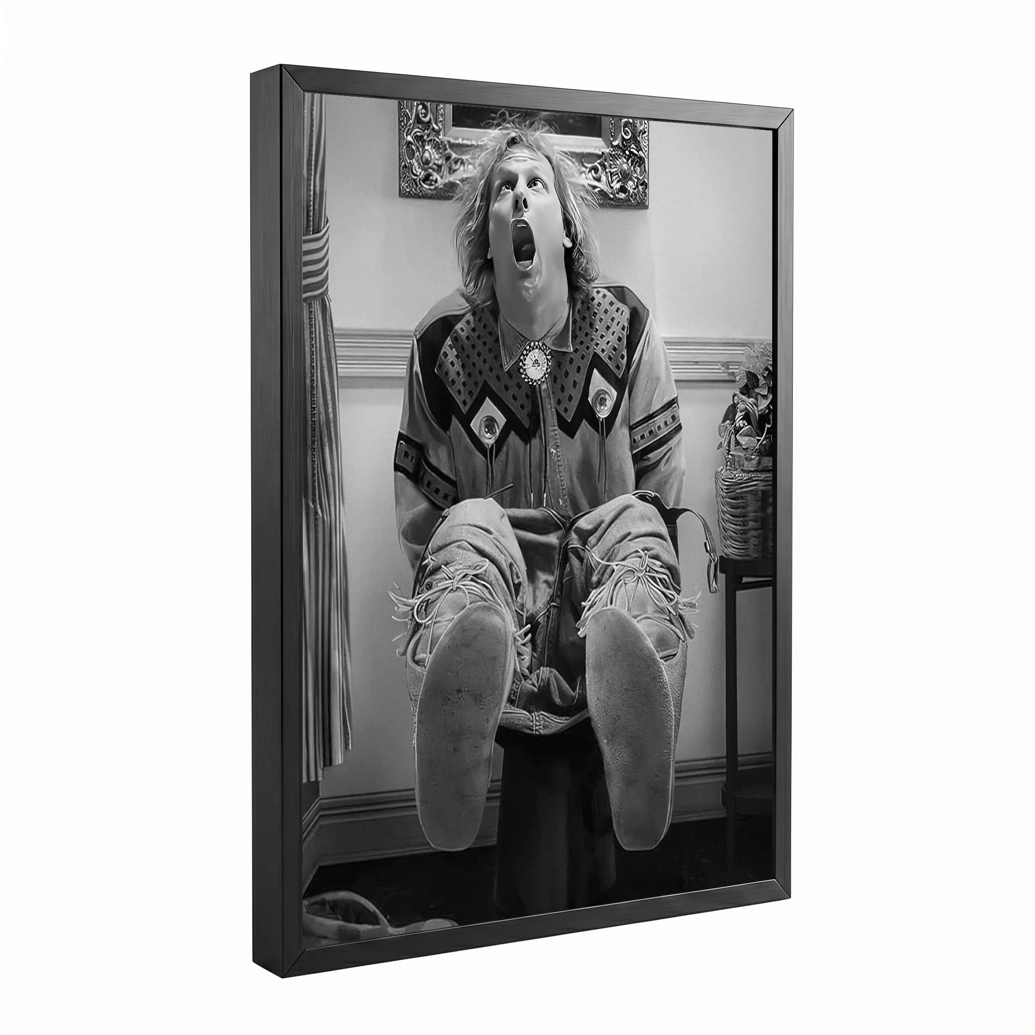 Vintage Dumb Humor Black and White Comedy Movie Wall Painting, Artistic Printed Canvas Poster, Home Decor for Living Room Bathroom, Gift-Worthy Vintage Prints