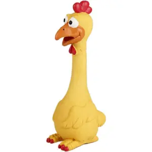 Rubber Chicken Squeaky  Toys for Small, Medium or Large Pet Breeds, Play Fetch, Reduce Separation