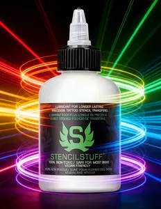 Tattoo Transfer Gel125ml Tattoo Transfer Gel Solution Specially formulated to create sharp, dark and neat tattoo stencils. This premium transfer liquid is engineered to maintain clear and stable stencil results throughout the entire day.