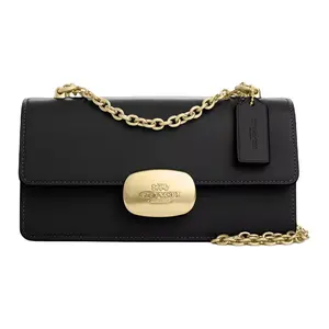 COACH Eliza 23 Small Calfskin Crossbody Bag for Women, Solid Color with Fixed Strap