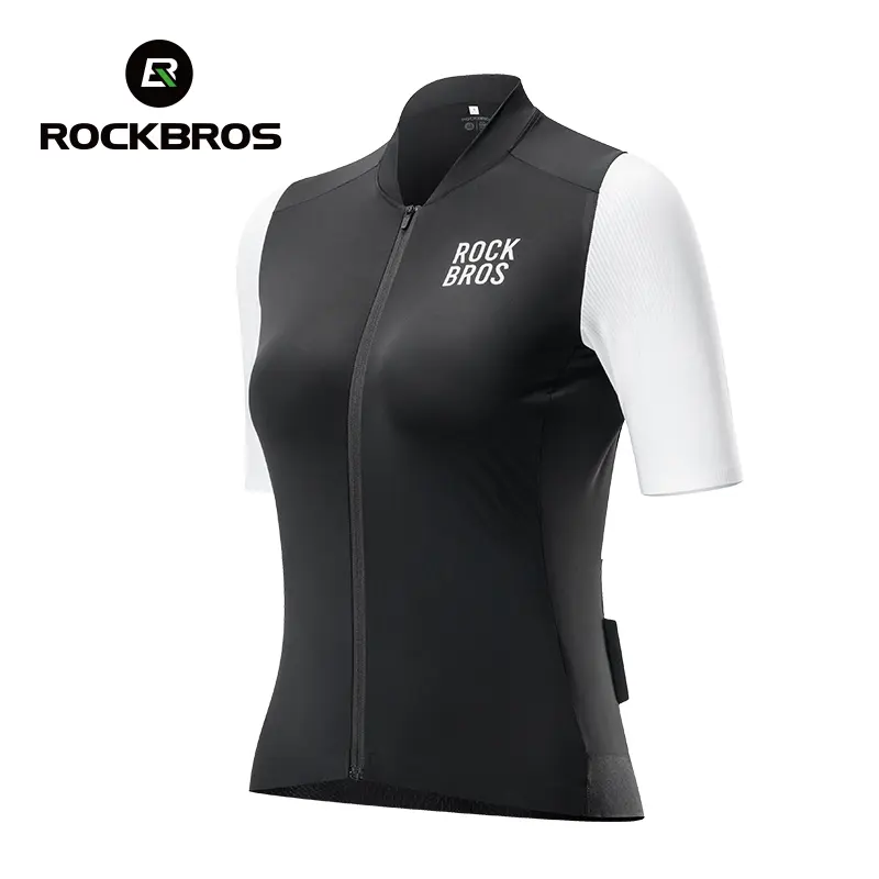 ROCKBROS Female Professional Short-Sleeve Road Cycling Jersey - Thin, Lightweight, Tight-Fitting, Quick Dry, Breathable Athletic Top, Multi-Size, Improving Cycling Efficiency
