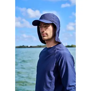 Hayden Chlorine Resistant Pool Cap with Neck Drape | Navy