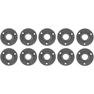 10 Pack 3/4 inches Malleable Cast Iron Pipe Flange, Industrial Pipe Flanges for Threaded Black Pipes and Fittings, DIY Steampunk Industrial  Style.