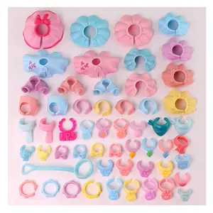 15pcs Mini Plastic Collar Jacket Skirt Accessories Set for Action bobble-head Mini Shorthair Cat Dashchund Husky Kitten Bunny Great Dane Pet Toys(B32+B36)
