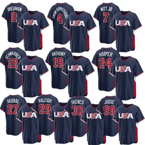 Men's Professional Team USA Baseball 2026 World Baseball Personalized Name Number Stitched Shirt