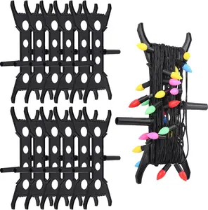 12 Pack Christmas Lights Storage Holders - Adjustable Cord Reel Organizer for Holiday Lights, Extension Cords, Garland, Halloween Decor | Tangle-Free, Durable & Space-Saving Light Storage (12PC)