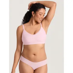 MOMANDA Lace Cotton Nursing Bras for Breastfeeding V Neck Wireless Nursing Sleep Bralettes Ultra Soft