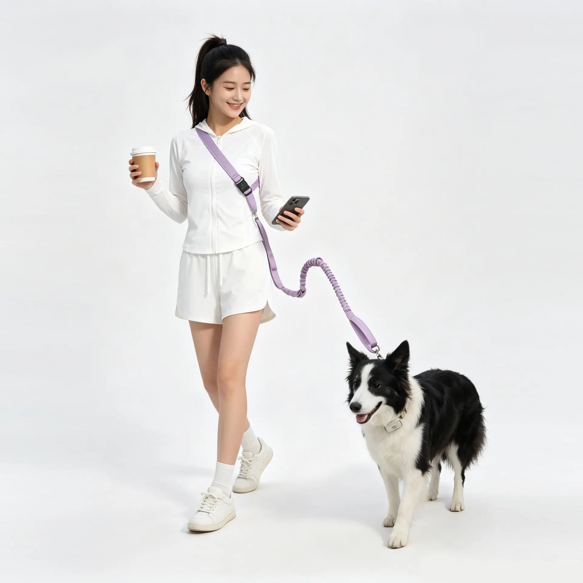 The SDog leash Swiss Army Knife  6-in-1 (anti-buckling dog leash)Safety tow rope, Heavy-Duty, Multi-Use