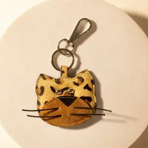 Myra [Live] Calico Ridge Cat Keychain in Desert Hide Mix