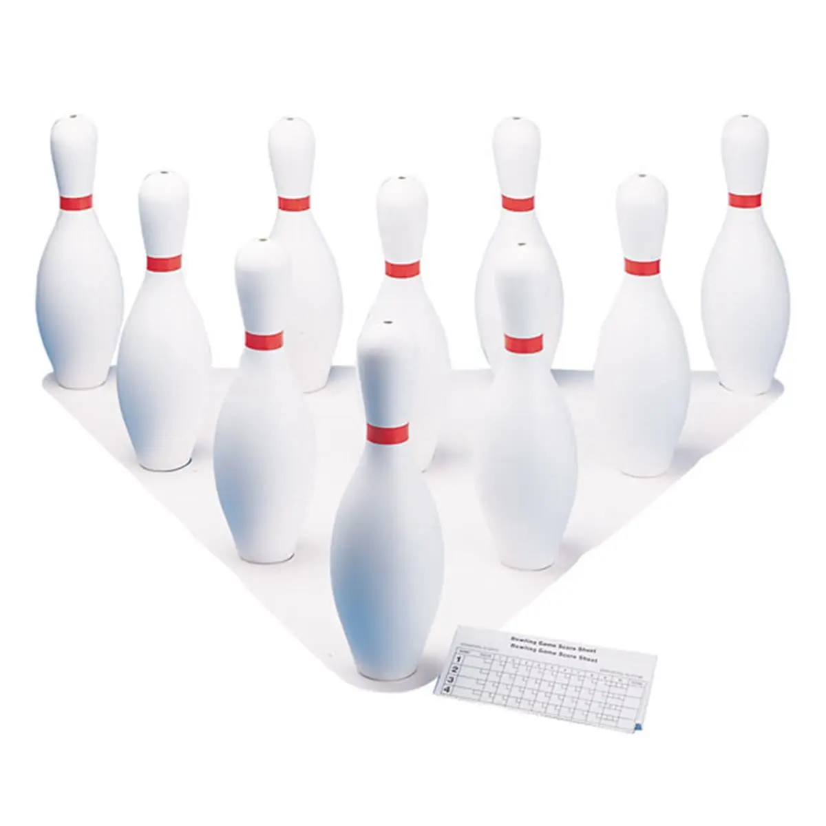 212 MAIN White Plastic 10-Piece Bowling Pin Set - Portable, Durable, Weighted Pins for Indoor Sports & Fitness Play with Score Tracking