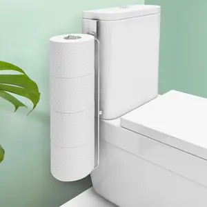 Conworld Stainless Steel Modern Toilet Paper Holder - 4-Roll Compact Toilet Paper Organizer, Over-The-Tank Rack, Wall-Mount Storage for RV Bathrooms