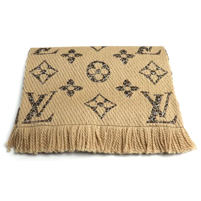 Pre-owned Louis Vuitton Wool Small Leather Goods Echarpe Giant Monogram Jungle Silk Scarf