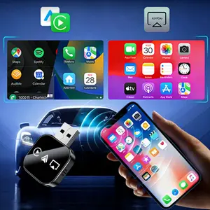 USB Wireless CarPlay Dongle Convert Wired to Wireless for Apple CarPlay - Plug-and-Play Screen Mirroring Adapter for Seamless Connectivity