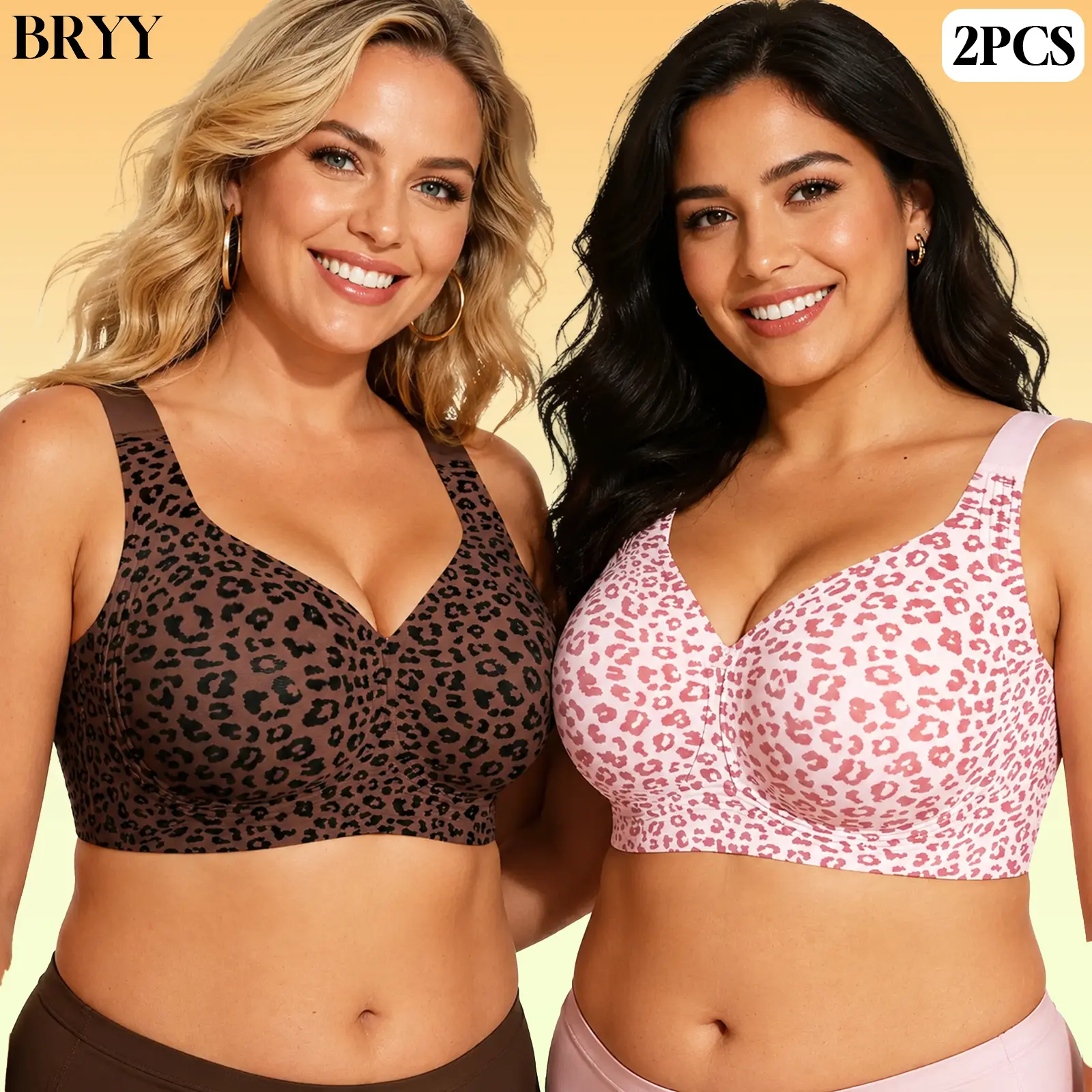 2 Piece Women Jelly Bras Wirefree Full Coverage No Underwire Everyday Bras Comfortable Wireless Padded Tshirt Bra