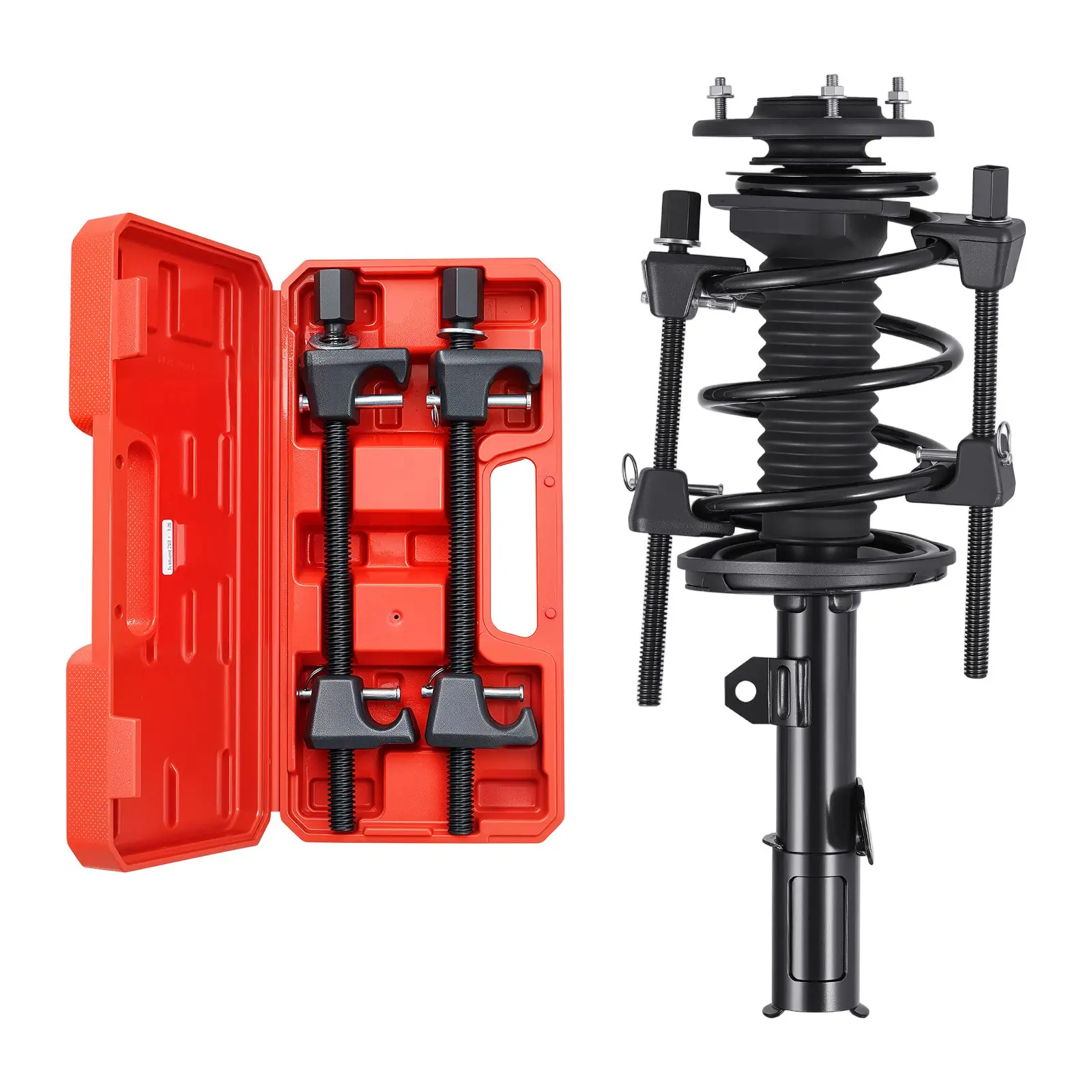 【DealsForYouDays】VEVOR 2-Pack Strut Spring Compressor, Heavy Duty Automotive Maintenance Tools, Hex Socket Fit Accessory, 10.4" Reach, 22 mm Hex Socket Compatible, for Cars/Trucks, Black