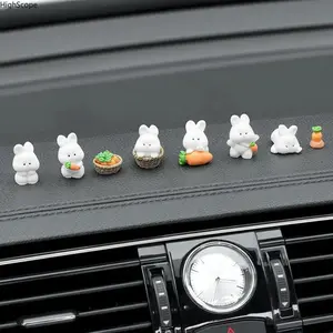 8PC Cute Rabbit Car Dashboard Ornaments for Girls