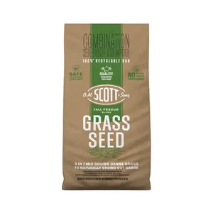 O.M. Scott & Sons Tall Fescue Blend Grass Seed - 3-in-1 Mix with Seed, Natural Fertilizer, and a Soil Improver, 8 lbs.