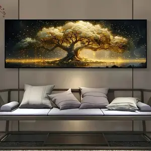 Extra-Large Tree of Life Abstract Canvas Prints Poster Vibrant Modern Aesthetic Large Horizontal Art Prints Unframed Wall Art Artwork Home Decor