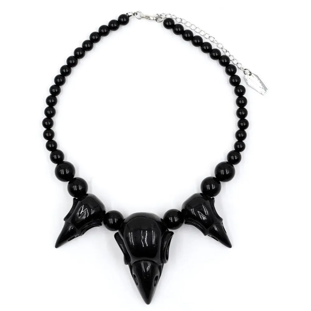 Crow Skull Collection Necklace Black Jewelry