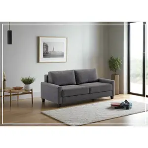 Luonto Nico Fabric Queen Sleeper Sofa With Nest Function and Walnut or Chrome Leg Finish