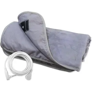 Grounding Blanket for Bed Earth Connected Throws  Fiber Grounded Flannel Bedding for Relaxation (50"x60",Grey)