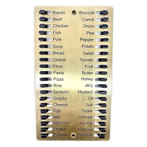 Metal Grocery List, Reusable Shopping List, Memory Reminder Board, Metal Sliding Shopping List Mat, Convenient Tools for Home Shopping Working - 5.5"X3.15"in