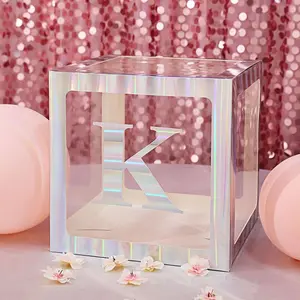 4 Pack 5" Iridescent Alphabet Stickers Banner, Customizable Stick on Letters - K