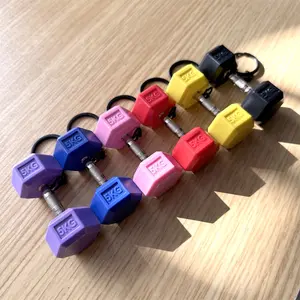 1pcs Durable Barbell Keychain, Trendy Fitness Accessory, Perfect for Gym Bags & Car Interiors, Fashionable and Portable