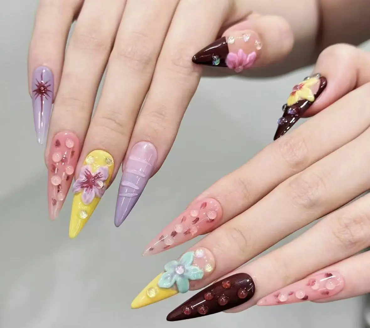 Malka:(US)32__70   Bags Handmade Nails Open InLive Crystal