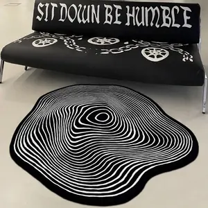 Irregular Creative Pattern Floor Mat, 1 Count Non-slip Soft Floor Carpet, Washable Area Rug, Decorative Mat for Home Living Room Bedroom, Unique Rug