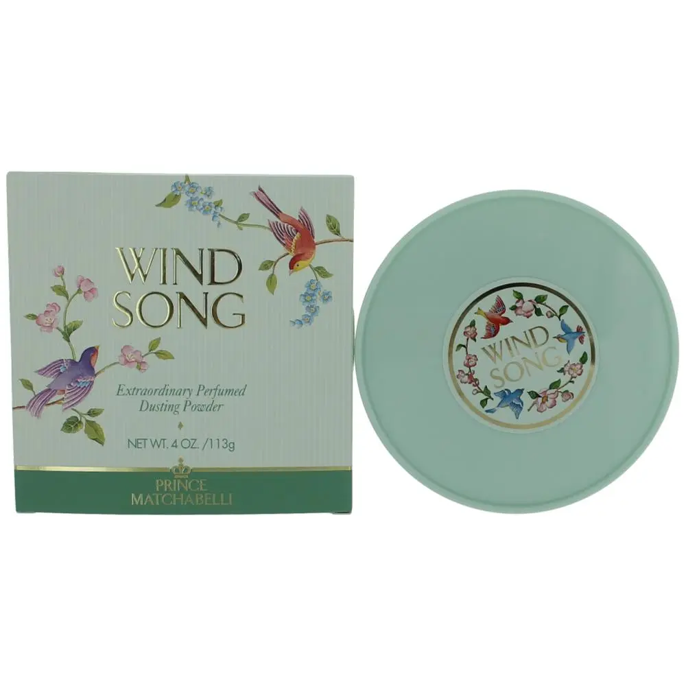 Wind Song Perfumed Dusting Powder for Women, 4 oz, Classic Floral Scent Blend with Fruity, Musk, and Amber Notes