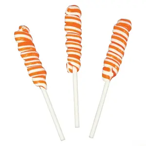 Mini Orange Twist Pops - Orange: 24-Piece Bag