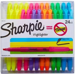 Sharpie  Sharpie Assorted Color Chisel Tip Highlighter - Pack of 24